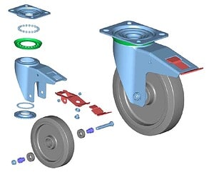 adskildt komplet hjul