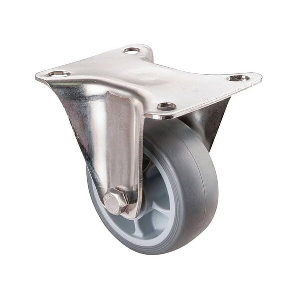 Rustfri 80 mm TPE hjul PF - Hjulshop.dk