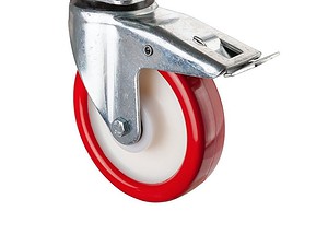 Sværlasts hjul 750 kg. polyuretan bremse