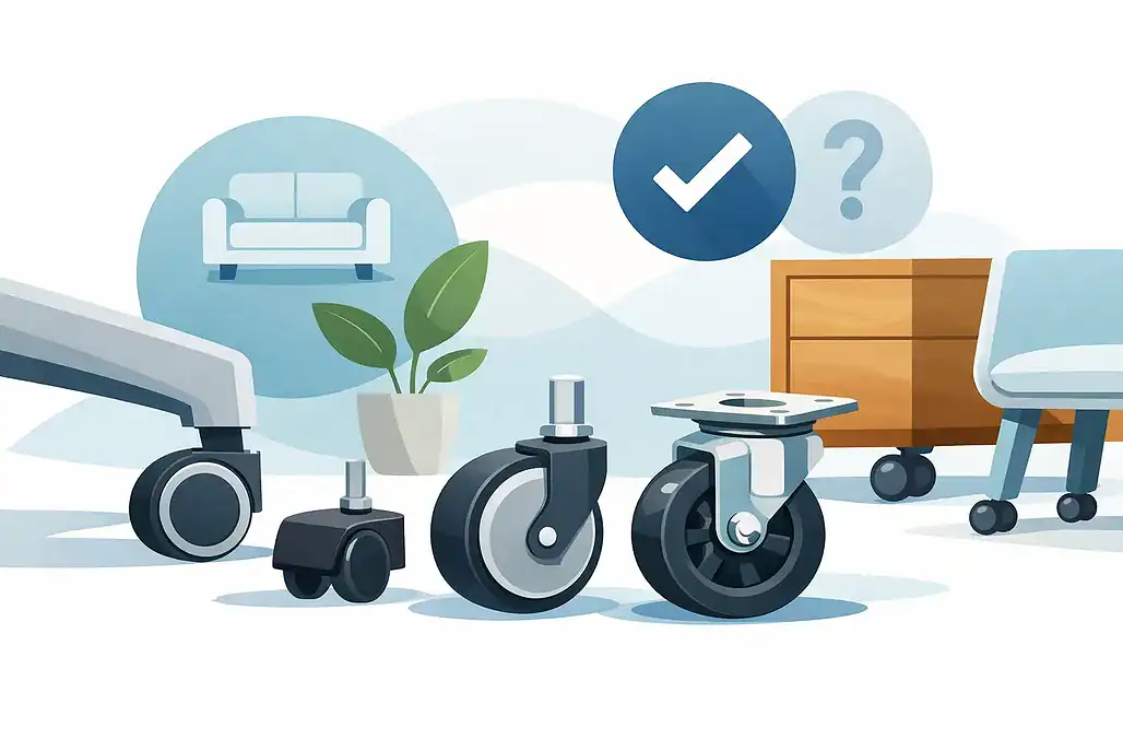 Hjul til møbler - sådan vælger du rigtigt