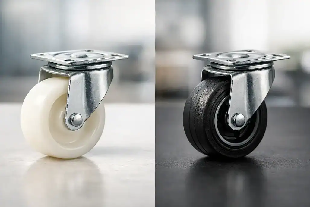 Nylonhjul vs gummihjul - hvad skal du vælge?